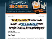 Tablet Screenshot of emailcashsecrets.membersnap.com