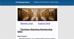 Desktop Screenshot of christianpreneur.membersnap.com