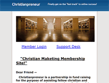 Tablet Screenshot of christianpreneur.membersnap.com